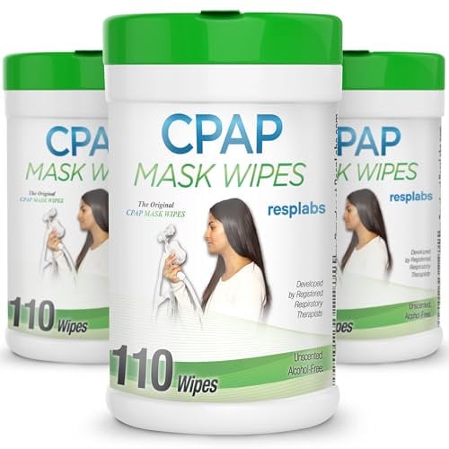 resplabs CPAP Mask Wipes - Unscented, Alcohol-Free Daily CPAP Cleaner - Compatible with All Mask Types (330 Count)