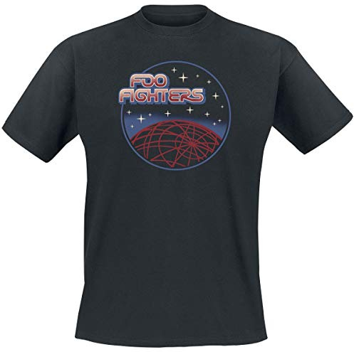 Foo Fighters T Shirt Vector Space Band Logo Official Mens Black