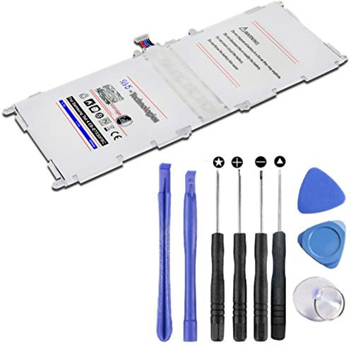 Batteria di ricambio ad alta potenza, compatibile con Samsung Galaxy Tab 4 10.1 T530 SM-T530NU T535 | batteria originale GLK Technologies | batteria 6800 mAh | con kit di attrezzi professionali
