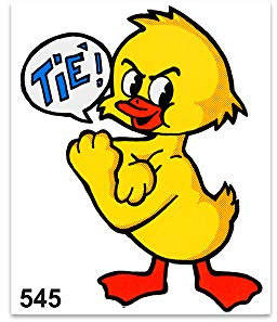 4R Quattroerre.it 545 Sticker Aufkleber Ente Tiè, 10 x 12 cm