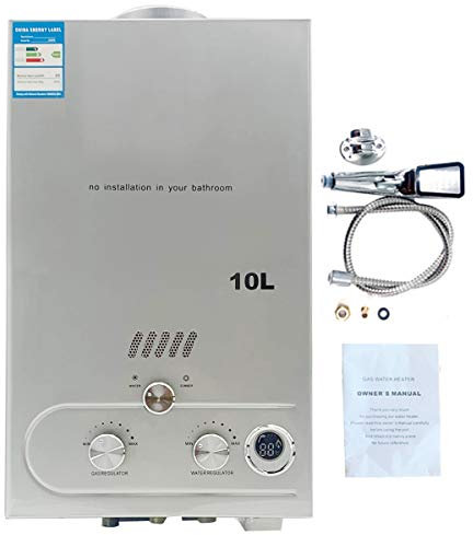 Cozyel Scaldabagno A Gas 10lt LPG Scaldabagno Istantaneo A Gas 20KW Con Digitale LCD Scaldabagno Automatico E Rapidamente