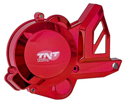 Motorabdeckung zündungsseitig rot, für Piaggio Motor D50B Euro 3, für Aprilia, Derbi, Gilera, -2017