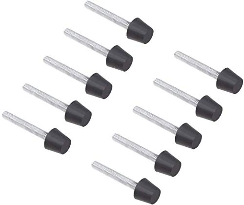 Carbon Steel Toggle Clamp Foot Head Rubber Head M6 x 56 mm (10 Pieces)