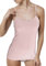 JADEA - Canotta Donna Top Spalla Stretta 4179 in Morbido Cotone Elasticizzato. Colori Disponibili Bianco, Nero, Grigio, Cipria