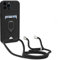 yanasuo Camera Protection Lanyard Phone Case for iPhone 13 Pro, Card Holder, Slide Camera Cover, Silicone Cord Strap rope Shell TPU Shockproof Bumper Cover-Black