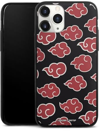 Slim Case extra dünn kompatibel mit Apple iPhone 11 Pro Silikon Handyhülle schwarz Hülle Naruto Shippuden Pattern Akatsuki