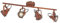 Lindby Strahler Scabra (Vintage, Industriell) in Braun aus Metall (4 flammig GU10) - Deckenlampe Deckenleuchte Lampe Spot Wohnzimmerleuchte