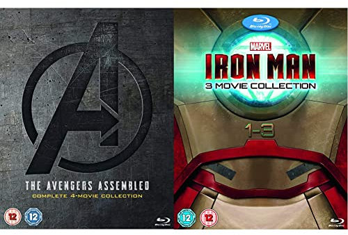 Avengers: 1-4 Complete Blu-ray Boxset Includes Bonus Disk [2019] [Region Free] & Iron Man 1-3 Complete Collection [Blu-ray]