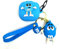 eglixu Funda de Silicona Linda para Samsung Galaxy Buds Live/Buds pro/Buds2/Buds 2 Pro/Buds FE Funda Protectora inalámbrica Bluetooth Auricular con Colgante a Juego (Azul)