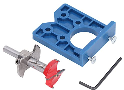 Kit Dima per Cerniere Nascoste da 35 MM, Guida di Foratura Posizionamento Accurato, Perfettamente Abbinato a Trapani a Colonna, Trapani da Tavolo, Guida per Trapano a Cerniera per Vari Mobili