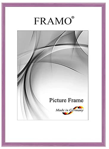 FRAMO Cadre photo étroits 30 x 40 cm en bois massif | Vieux-Rose brillant | Couleur/taille sélectionnable | Cadre pour affiches | Puzzles | Photos N°124