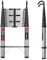 5M Telescoping Ladder with Hooks, Multifunction Stainless Steel Folding Ladder with 12-Step, Space Saving & Heigh Adjustable, ideal for Loft Access, Painting, Gutter Cleaning, RV, Roof Access
