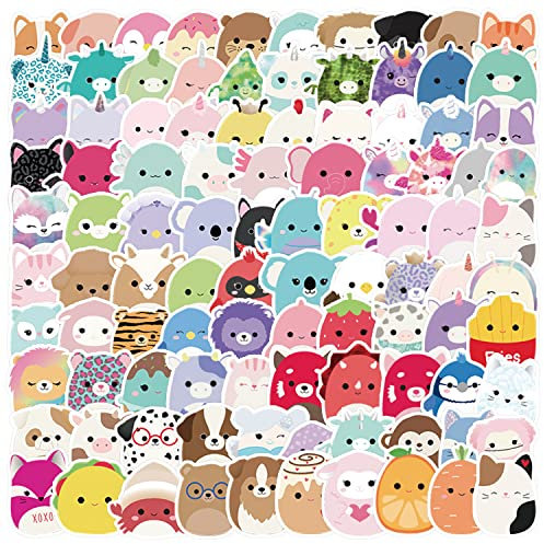 100Stück Niedlicher Cartoon Aufkleber Wasserflaschen Laptop Telefon Gitarre Skateboard Computer Koffer Fahrrad Monster Vinyl Stickers Wasserdicht Ästhetisch Aufkleber für Jugendliche Kinder Erwachsene