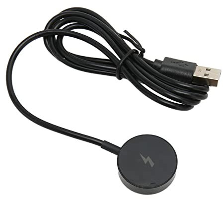 Smartwatch-Ladegerät für Fossil Gen 1 2 3 Smartwatch, Magnetisches Kabelloses USB-Ladekabel, Tragbare Ersatz-Ladestation mit 5 V 500–700 MA Ausgang und Mehreren Schutzfunktionen (Schwarz)