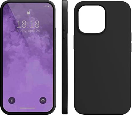 EUUOG Funda para iPhone 11 Fabricada en Silicona Negra Funda Fina y 2 Piezas de Cristal Templado para iPhone 11, Protector de Pantalla