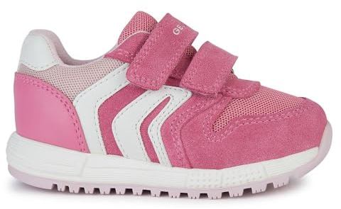 Geox Baby-Mädchen B ALBEN Girl A Sneaker, DK PINK, 21 EU