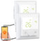 revolt Heizung Thermostat WLAN: 2er-Set WLAN-Fußbodenheizungs-Thermostat. Sprachsteuerung, App, weiß (Thermostat Elektroheizung WLAN, WiFi Heizungsthermostat, Infrarotheizung)
