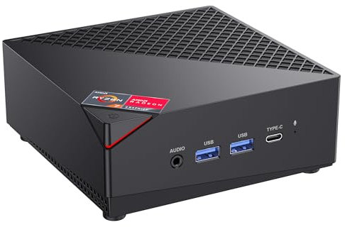 ACEMAGICIAN AM06PRO Mini PC, Ryzen 7 5700U (8C/16T, UP TO 4,3 GHz), Mini Computer 16GB DDR4 RAM 512GB M.2 SSD,Mini Business Gaming Desktop PC, Dual Ethernet/WIFI 6/Type-C/for Office