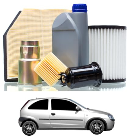 Tagliando compatibile con OPEL Corsa C 1.0 44 kw Benzina 2003-2009 - 3 Lt di olio + 4 Filtri