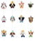 12Pcs Birthday Cupcake Topper for Dog Party, Puppy Party Decorations, Happy Birthday Cake Topper Decoration for Pet Birthday Party Decorations 2.3 inch