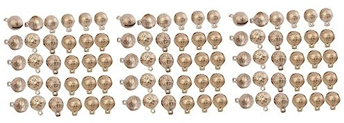 PRETYZOOM 90 STK Schmuckglocken selber Machen winzig Kupferglocken für Haustiere Halsketten Rosenkranz Halskette Jingle Bells kleine Glocken selber Machen Mini Kunsthandwerk Polarexpress