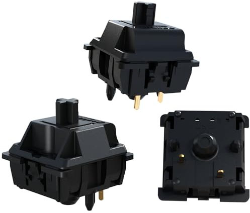 Mciepny Gateron Oil King V2 Linear Keyboard Switch,5 Pin 55gf Pre-lubed Switches for Mechanical Gaming Keyboard(72pcs,Oil King)