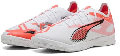 PUMA Unisex Ultra 5 Match IT Fussballschuh, White Black-Glowing RED, 43 EU