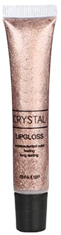Rouge à lèvres liquide Non Stick Cup Lip Gloss Lip Glaze Pearlescent Diamond Shiny Lip Gloss Lipstick Rouge Lèvres Longue Tenue Bois De Rose (F, One Size)