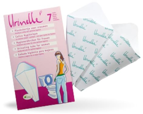 Urinella - Urinieren im Stehen für Frauen - Reiseurinal aus Papier - 7 Stück