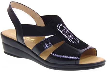 STILEDIVITA 8380 Sandali Confort Donna Pelle Tacco Zeppa 4Cm Suola Gomma