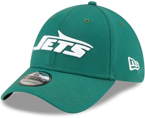 New Era NFL Team Classic 39Thirty Stretch Flex Fit Hat Cap, New York Jets, S-M