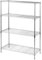 Liink1Ga Haushaltsregal Lagerregal Metall Aufbewahrungseinheit mit 4 Höhenverstellbar Regalböden Gitterregal, Schwerlastregal 120x90x35 CM Metallregal für Abstellraum Garage Keller Balkon Bad,Silber
