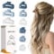 Kleinen Haarklammer Set - 8pcs Haarspangen für Damen Mädchen- 2 Stile Hair Claw Clips mit 4 Stück rechteckige matte Haarklammer+ 4 Doppelreihen mit 1,6 in Zinken von NOOMII (Blau 9)