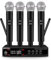 Yssevlon VM304 Audio Microfonico Wireless A 4 Canali Microfono Portatile Gamma 80M per Karaoke Discorso Canto Set Portatile Spina UE Facile Installazione