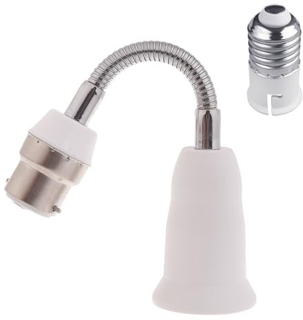DAYnagh B22 To E27 Extended Light Base Stand Lamp Bulb Socket Adapter Holder Adjustable Lamp Socket Extender Lamp Socket