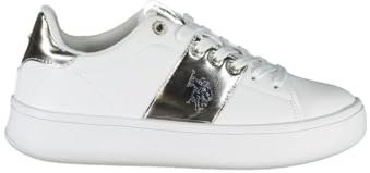 U.S. Polo Assn. Sportliche schicke Damen-Sneaker mit kontrastierenden Details, weiß, 40 EU