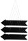 Cabilock 3pièces Panneaux De Direction Bois Flèches Suspendues Tableau Décoratif Pour Événements Et Fêtes Indications Claires Pour Mariages Et Réceptions