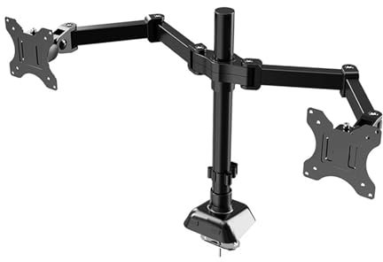 SIBBLE Einzel-/Doppelmonitor-Tischständer for 19,84 lbs Monitorarme, verstellbare Höhe und Winkel for 17 bis 32 Zoll Bildschirmzubehör(Dual)