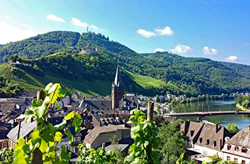 Mosel Puzzle 1000 Teile Reisepuzzle mit hochwertiger Puzzleaufbewahrung: Kartonbox und wiederverschließbarer Beutel Puzzlemaße 26x38CM