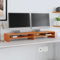 MOBCANT Monitorständer, TV-Tisch Bildschirmerhöhung TV-Aufsatz Monitorerhöhung Geeignet für Schlafzimmer Wohnbereich Küche Wohnung Wachsbraun 100x24x13 cm Massivholz Kiefer