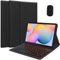 EHLCYS Keyboard Case for Honor Pad X9 / Honor Pad X8 Pro 11.5-inch 2023 Release Tablet, 7 Colors Backlit Detachable Wireless Keyboard, Ultra-Thin PU Multi-Angle Case with Mouse,Schwarz