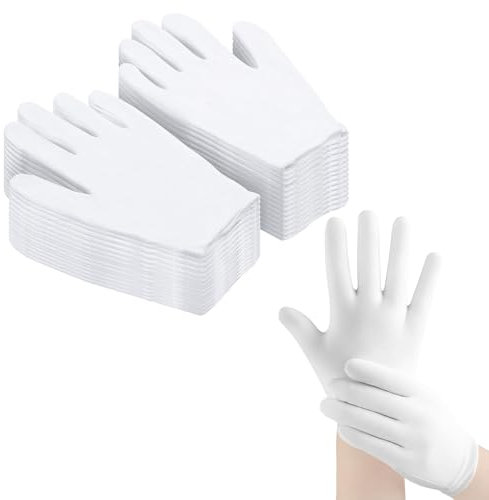 18 Paar Baumwollhandschuhe Weiß, Dünne Baumwollhandschuhe, Atmungsaktive Stoffhandschuhe Weiß Baumwolle, Ideal Für Hautpflege, Handarbeit, Münzprüfung Und Service