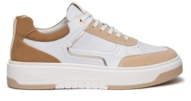 Nero Giardini E409992D, Damen-Sneakers aus Leder und Wildleder, elfenbein, 38 EU