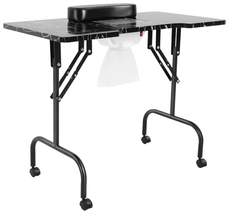 ATIVLB Tragbarer Nageltisch für Professioneller Techniker mit Klappfunktion Maniküre Schreibtisch Professioneller,für beide Salon und zu Hause,mit Staubkollektor Fan,94 * 48 * 72 cm