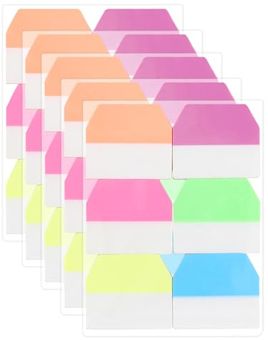 600 PCS Sticky Index Tabs Flags Set, Writable Transparent Book Tabs