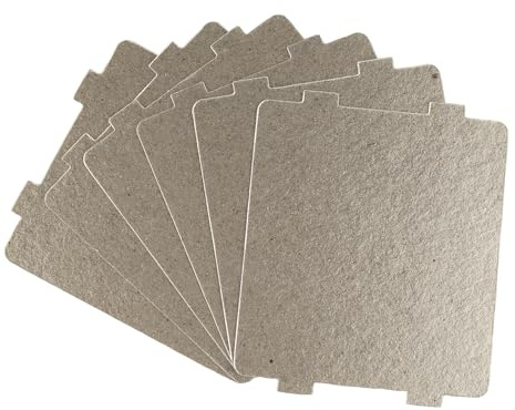 6 Pcs Microwave Waveguide Cover, 108x99mm Universal Mica Sheet | for Oven Internal Protection, Heat Resistant Flame Retardant Replacement Part, Trim to Fit for Repair