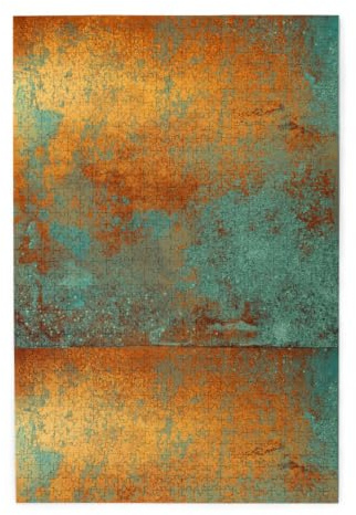 Trendiger, satter Kupfer-Patina-Metallic-Look, 1000-teiliges Holzpuzzle, Familienspiel, Wanddekoration für Erwachsene und Jugendliche