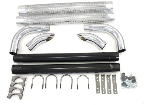 Patriot Exhaust H1050 Seitenauspuff, verchromt, 127 cm, silberfarben