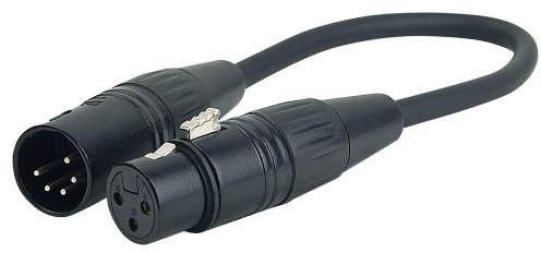 DMX Adapters - 5pin to 3pin, 25cm Cable