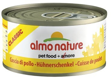 Almo Nature Hühnerschenkel 70g Katzenfutter, 24er Pack